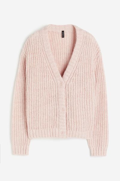 Knitted cardigan - Light pink - Ladies | H&M GB | H&M (UK, MY, IN, SG, PH, TW, HK)