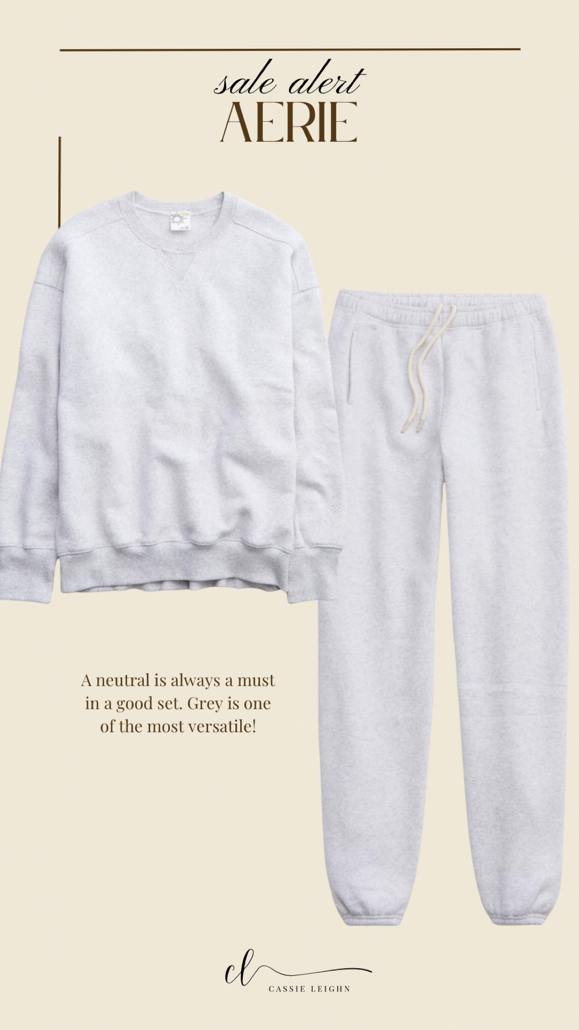 You can’t go wrong with a grey matching set. Pair it with loafers and a trench for school drop off  

#LTKGiftGuide #LTKCyberWeek