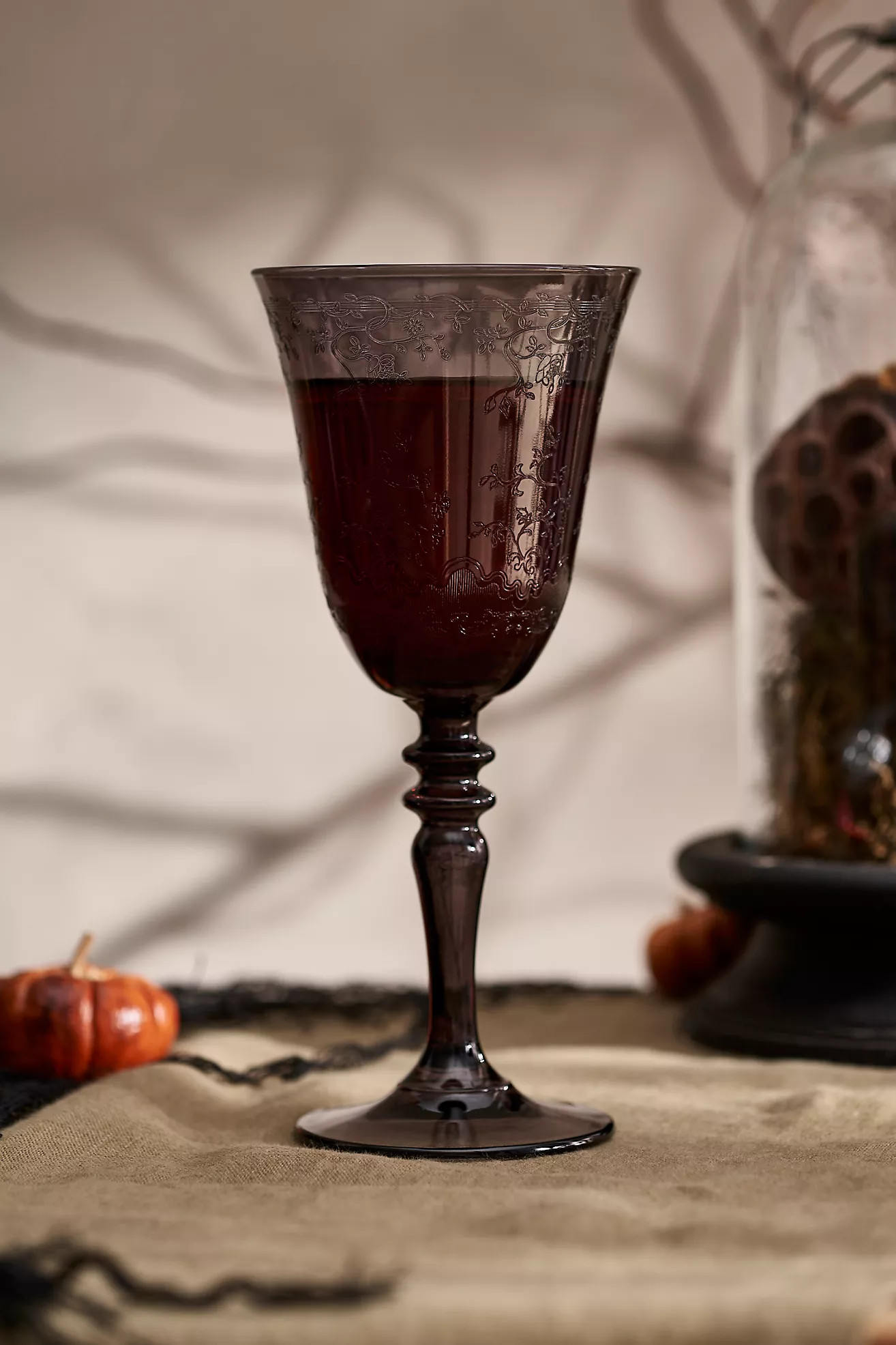 Smoked Thorny Floral Glass | Terrain