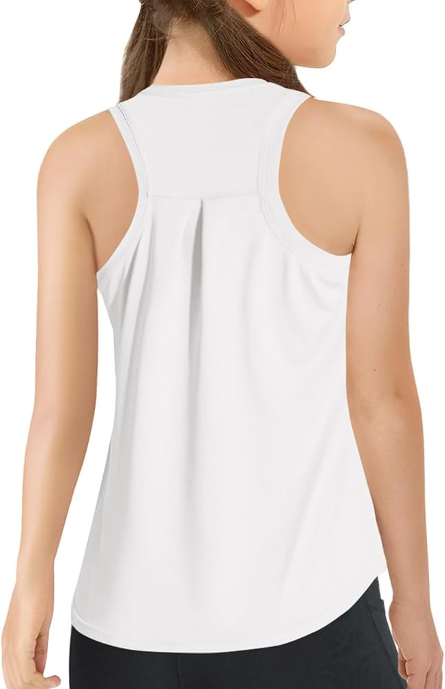 Haloumoning Girls Athletic Tank Tops Kids Sleeveless Shirts | Amazon (US)