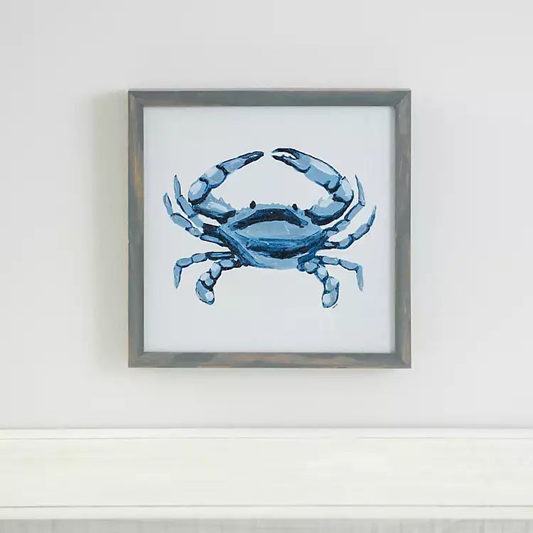 New!Crab Framed Art Print | Kirkland's Home