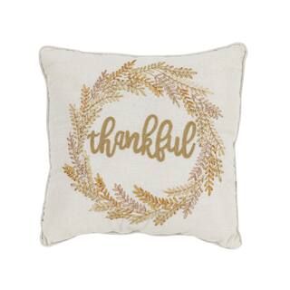 Thankful with Wheat Wreath Pillow by Ashland® | Michaels Stores