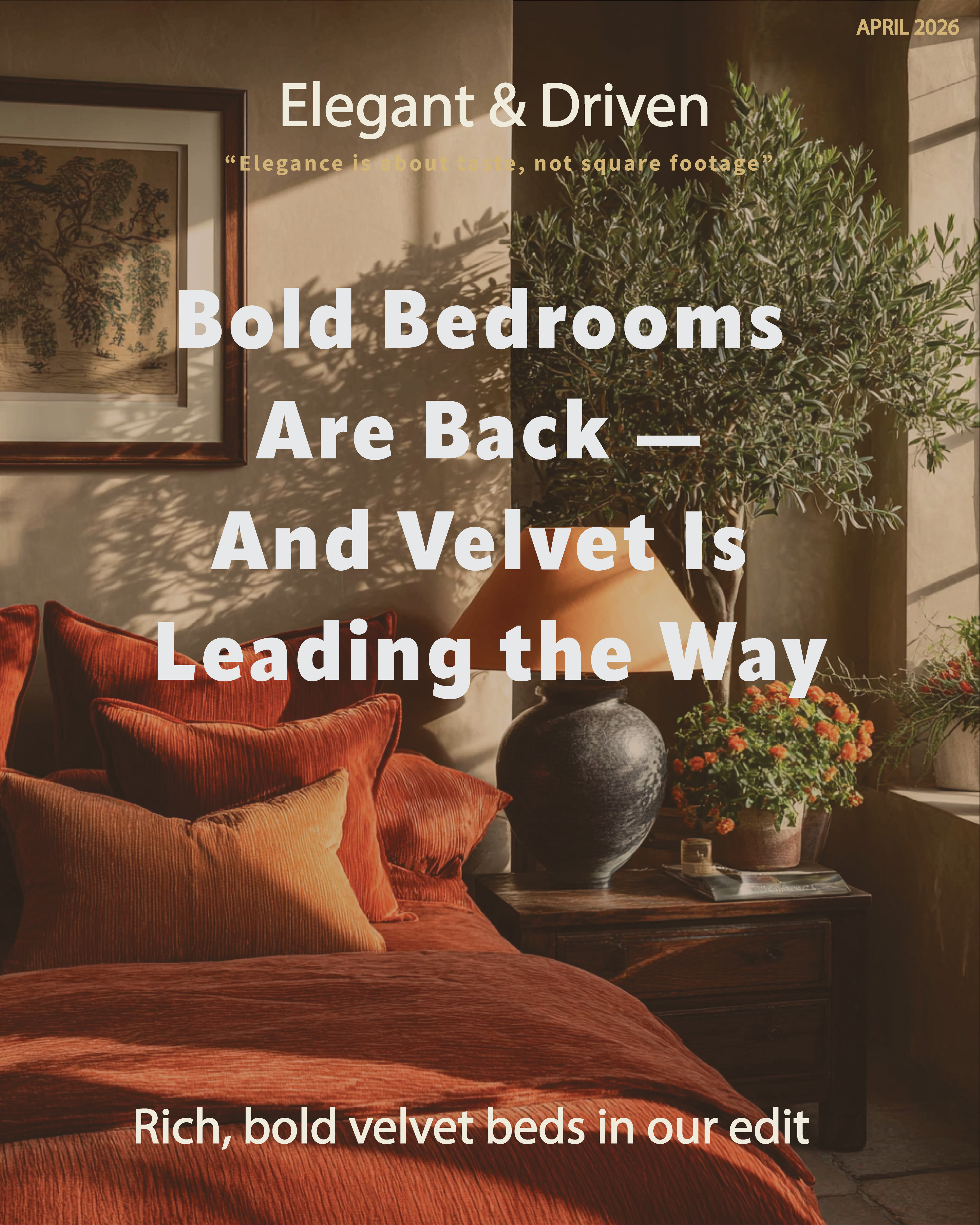 Bedrooms have been soft, safe, and neutral for a long time.

And while there’s nothing wrong with that…
something has been missing.

Depth.
Presence.
A sense that the space was designed — not just decorated.

We’ve been noticing a shift.

Bedrooms are becoming more expressive again.
More grounded.
More intentional.

And velvet is quietly leading that change.

Not in an overwhelming way, but in a way that instantly transforms how a room feels —
through texture, tone, and contrast.

A velvet bed doesn’t just sit in a space.
It defines it.

From the warmth of Tuscany-inspired interiors
to the calm simplicity of minimal hotel spaces
to the bold contrast of a New York apartment…

The structure stays the same.
Only the mood changes.

And once you understand that,
design becomes much simpler.

It’s not about adding more.
It’s about choosing the right pieces —
and letting them do the work.

We’ve curated velvet beds and key pieces that help you create each of these looks,
so your bedroom doesn’t just look beautiful…

It feels complete.

#ElegantAndDriven #BedroomDesign #InteriorStyling 

 #LTKHome