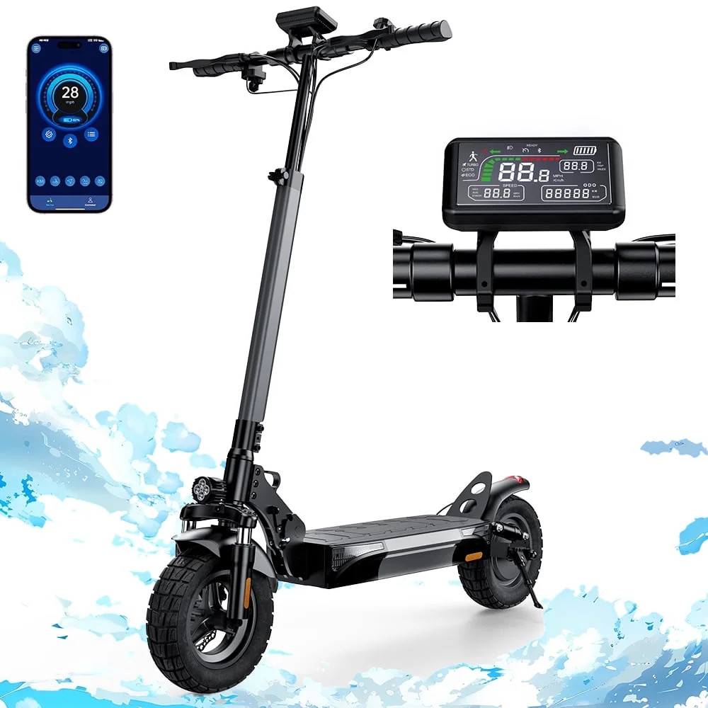 iScooter 1000W Electric Scooter,28 mph Folding Electric Scooter for Adults ,10" All-terrain E-sco... | Walmart (US)