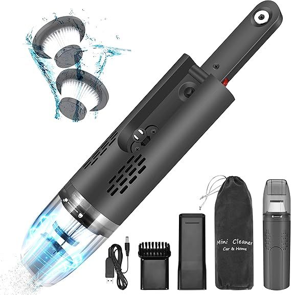 KITHELP Cordless Car Vacuum Hand-held Vacuum Cleaners USB Charging-Pet Hair Vacuums Powerful Suct... | Amazon (US)