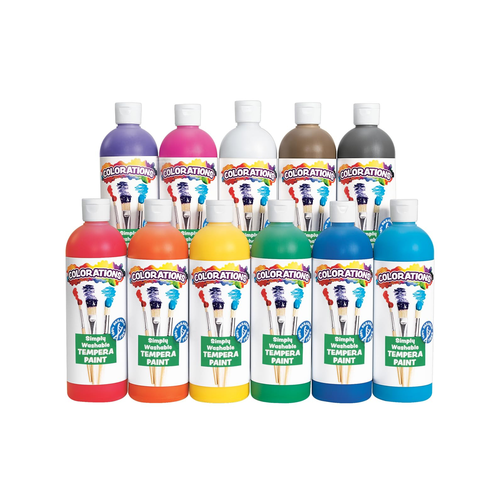 Colorations - SWT16 Simply Washable Tempera Paints, 16 fl oz, Set of 11 Colors, Non Toxic, Vibran... | Amazon (US)