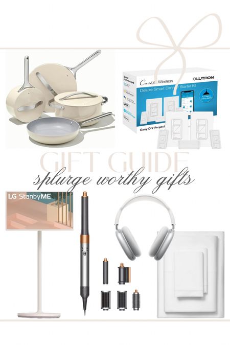 Splurge worthy gifts 🎁 

Caraway nonstick pans, Lutron smart dimmer starter kit, LG stanbyme portable monitor, dyson airwrap, Apple AirPods Max, boll & branch signature hemmed sheet set, luxe gift ideas, home gifts, electronics, gift guide, fancythingsblogg

#LTKHoliday #LTKGiftGuide #LTKhome