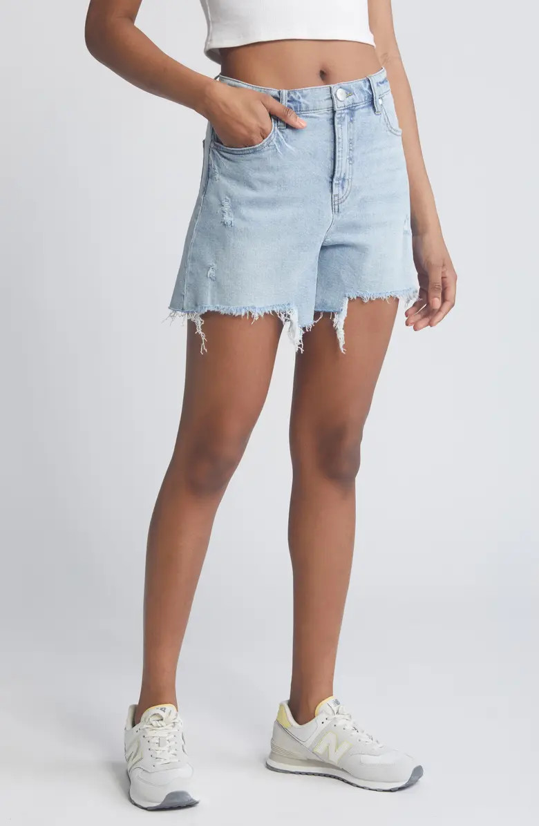 Dad Distressed High Waist Denim Cutoff Shorts | Nordstrom