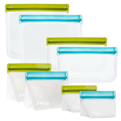 (re)zip Reusable Leak-proof Food Storage Bag Kit - Mini and Snack Stand-Up, Flat Snack & Lunch - ... | Target