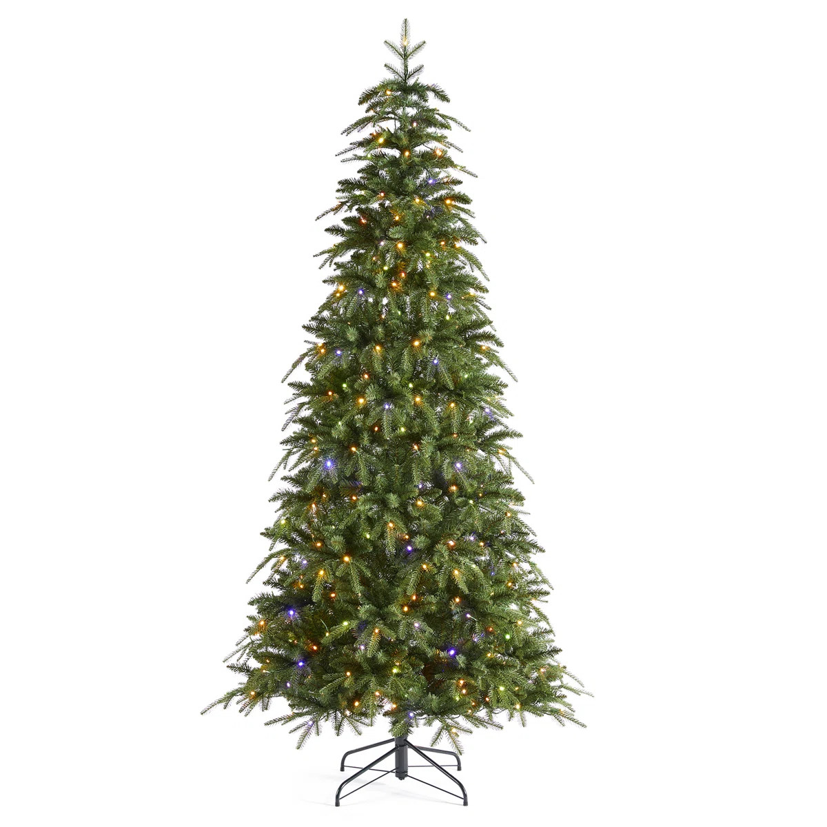 Leilonie Radiant Evergreen Fir-7.5Ft Prelit Green Slim Fir Christmas Tree With Lights | Wayfair North America