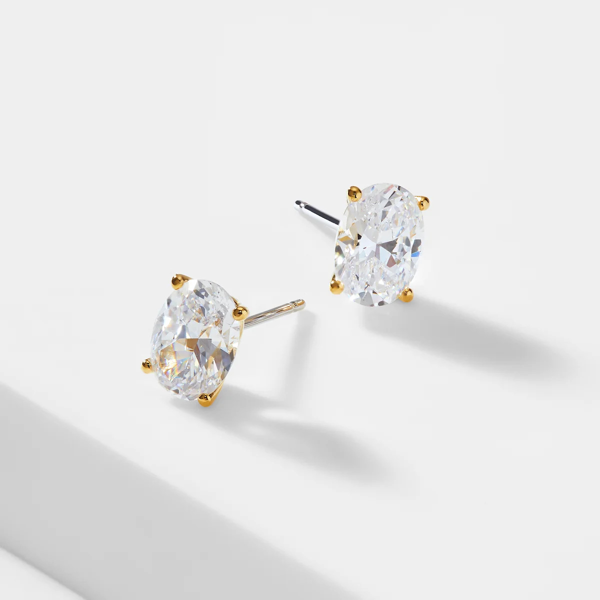 MODERN LOVE LARGE OVAL CZ STUD EARRINGS | NADRI