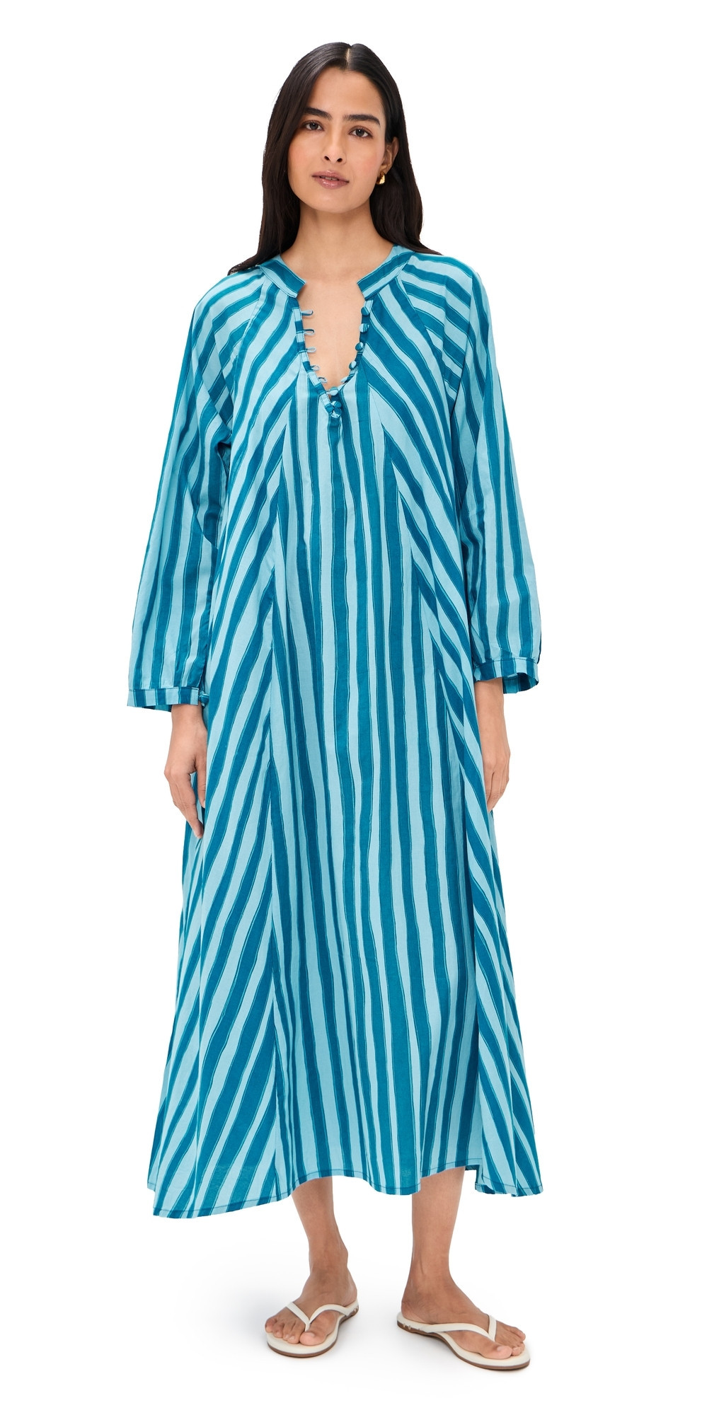 Natalie Martin Collection Fiore Maxi Dress Batik Stripe Pool XS | Shopbop