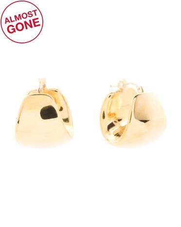 Made In Italy 14k Gold Bold 20mm Huggie Hoop Earrings | TJ Maxx