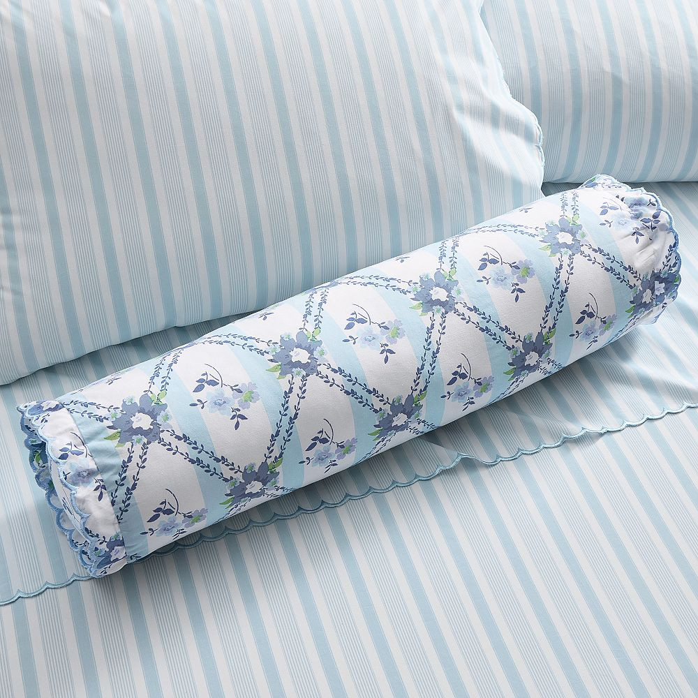 Hill House Home Stripe Trellis Bolster | Pottery Barn Teen