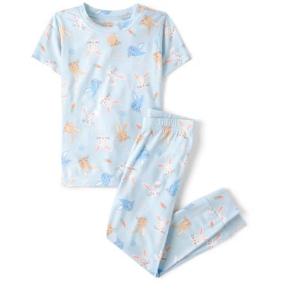 The Children's Place Boys Matching Family Short Sleeve Easter Pajamas - Super Soft Blue 10 | Target