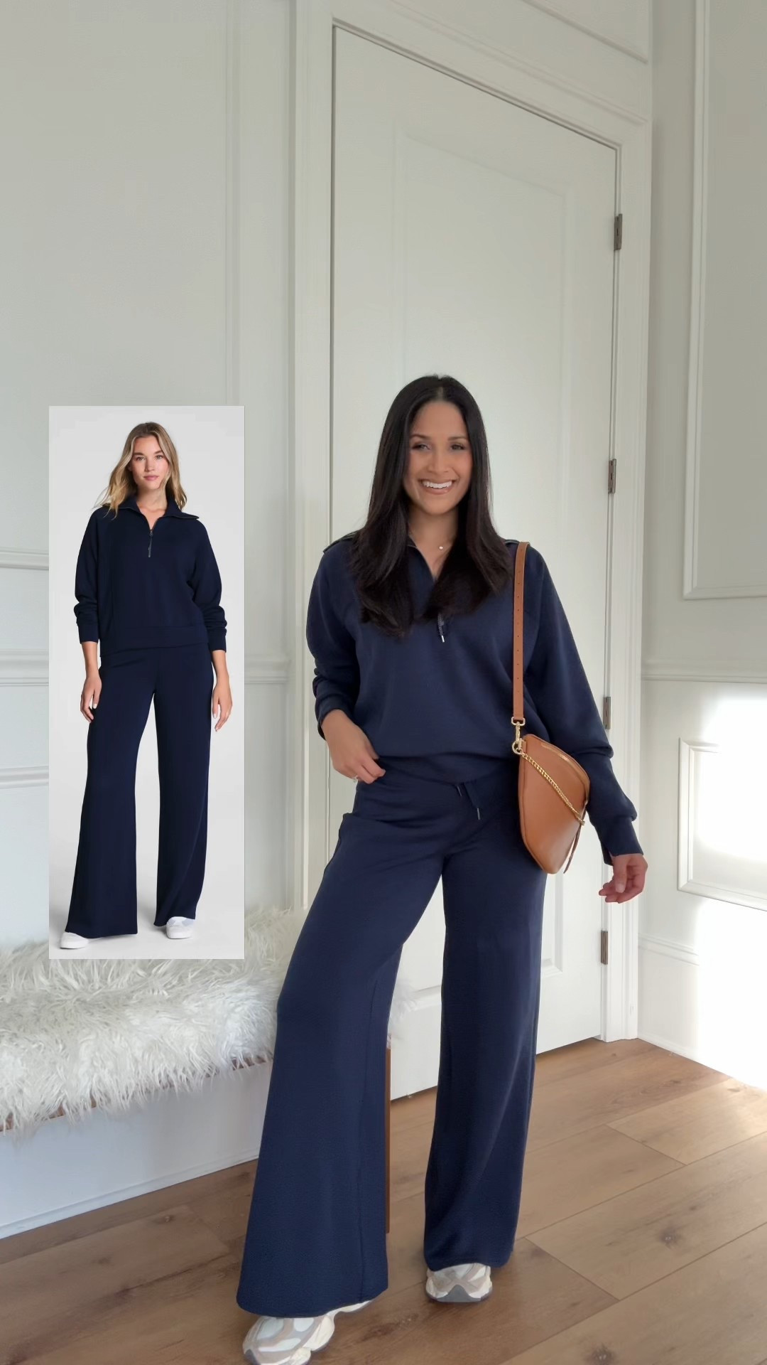 Take 30% OFF my @spanx air essentials set! No code needed! Comes in a ton of colors and a petite length. I’m wearing the size petite small here in the navy color and the truffle brown. 
#spanx #cyberweek 




#LTKCyberWeek #LTKPetite #LTKGiftGuide