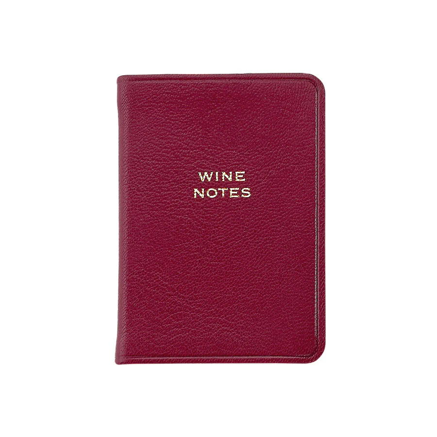 Mini Wine Notes | Garnet Goatskin Leather | GiGi New York / Graphic Image