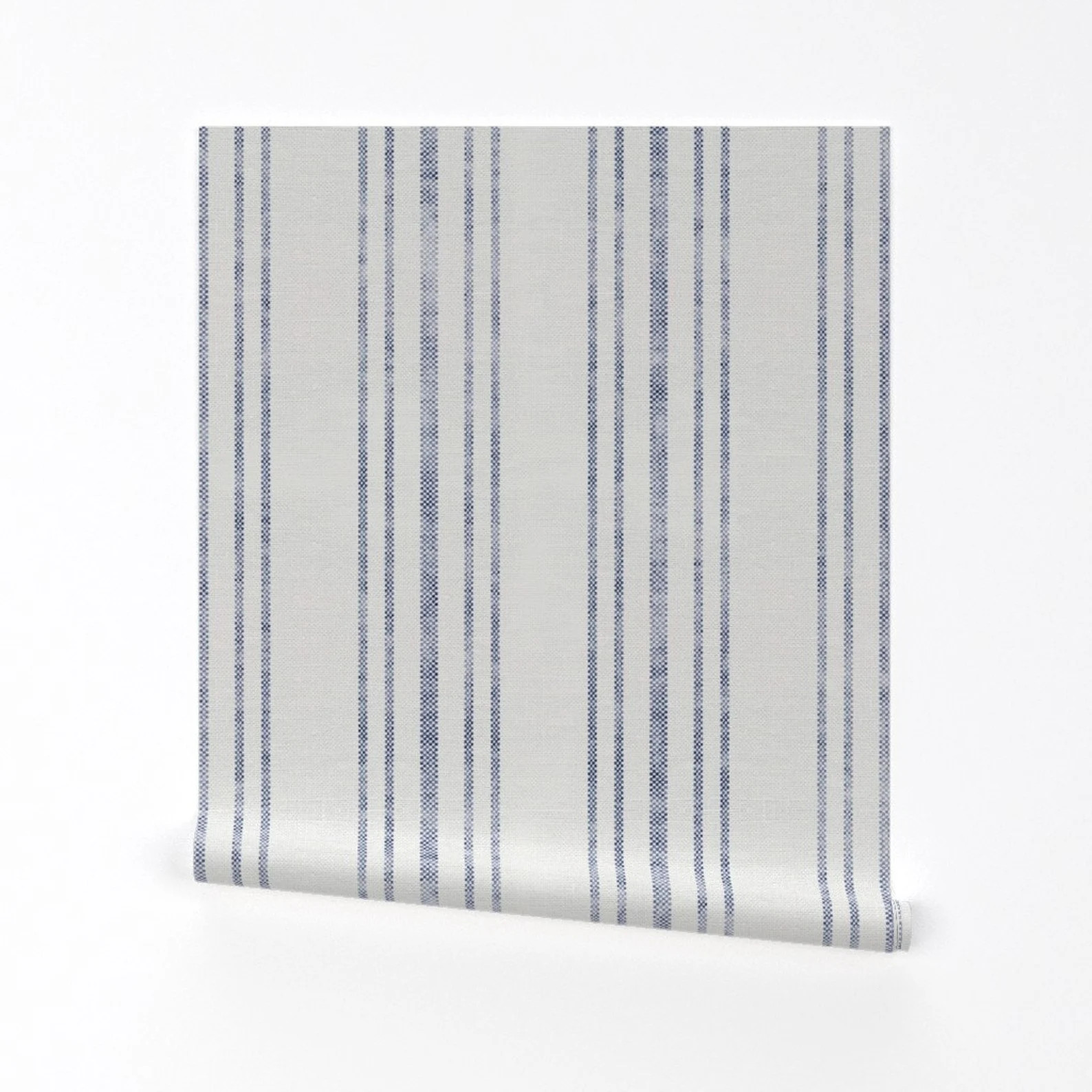 Linen Stripe Wallpaper Simple Ticking Stripe by Holli - Etsy | Etsy (US)