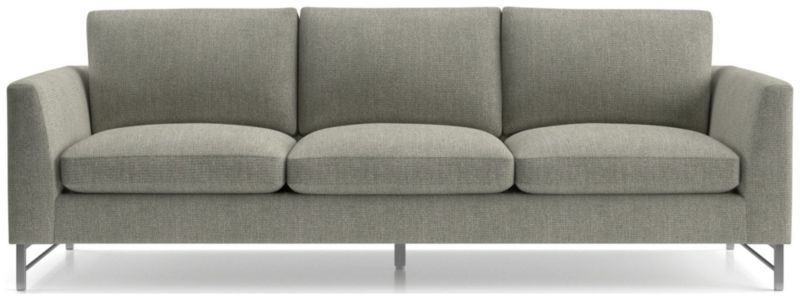 Tyson 102" Grande Sofa with Stainless Steel Base + Reviews | Crate and Barrel | Crate & Barrel