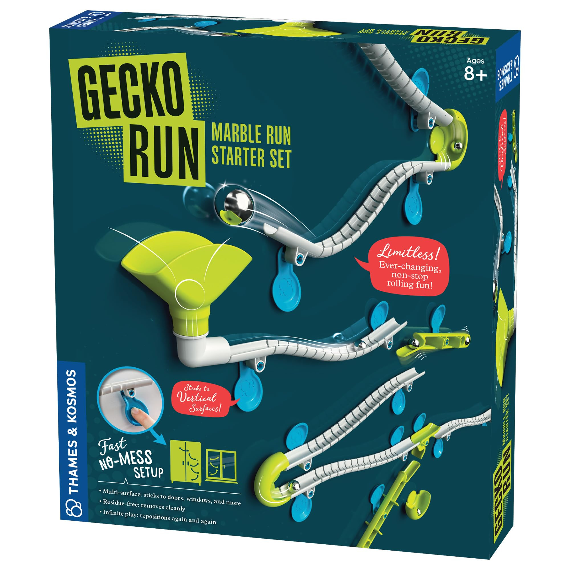 Gecko Run Marble Run Starter Set by Thames & Kosmos, Toy of The Year Winner - 63 Piece Vertical M... | Amazon (US)