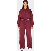 Burgundy Drawcord Hem Oversized Sweatpants | PrettyLittleThing US