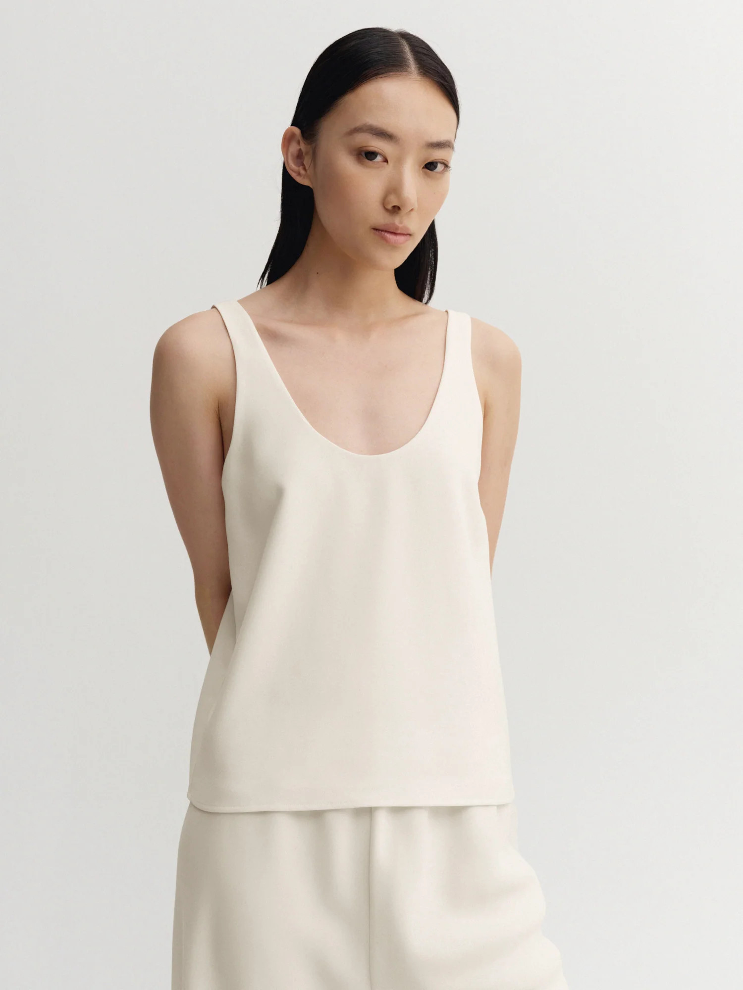Romy Crepe Top, cream | Almada Label
