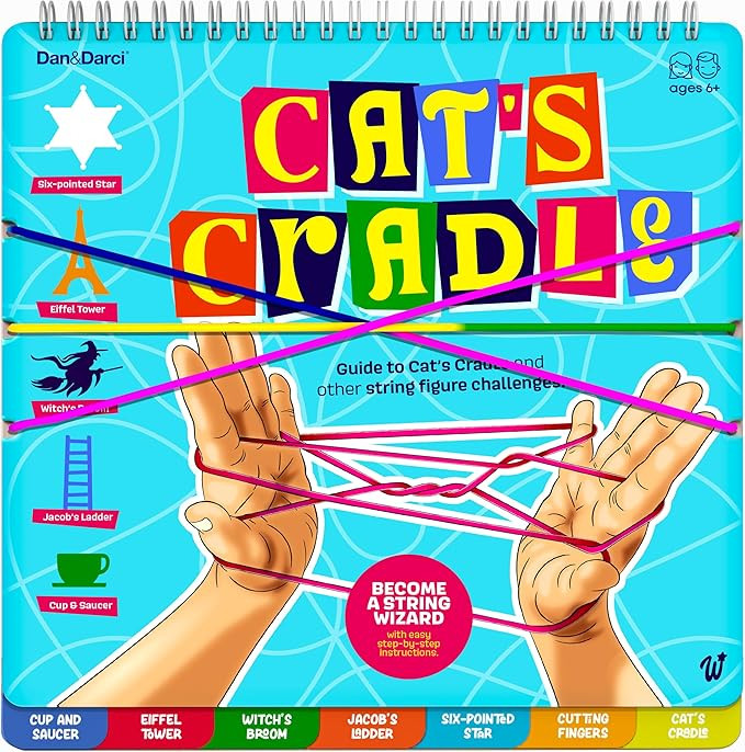 Dan&Darci Cat’s Cradle String Game Book w/String - Step by Step Illustrated Guide - Gifts for 8... | Amazon (US)