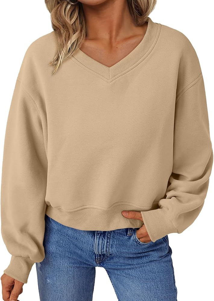 AUTOMET Womens Cropped Sweatshirts Pullover Fleece Crop Sweaters Fall Fashion Outfits Clothes 202... | Amazon (US)