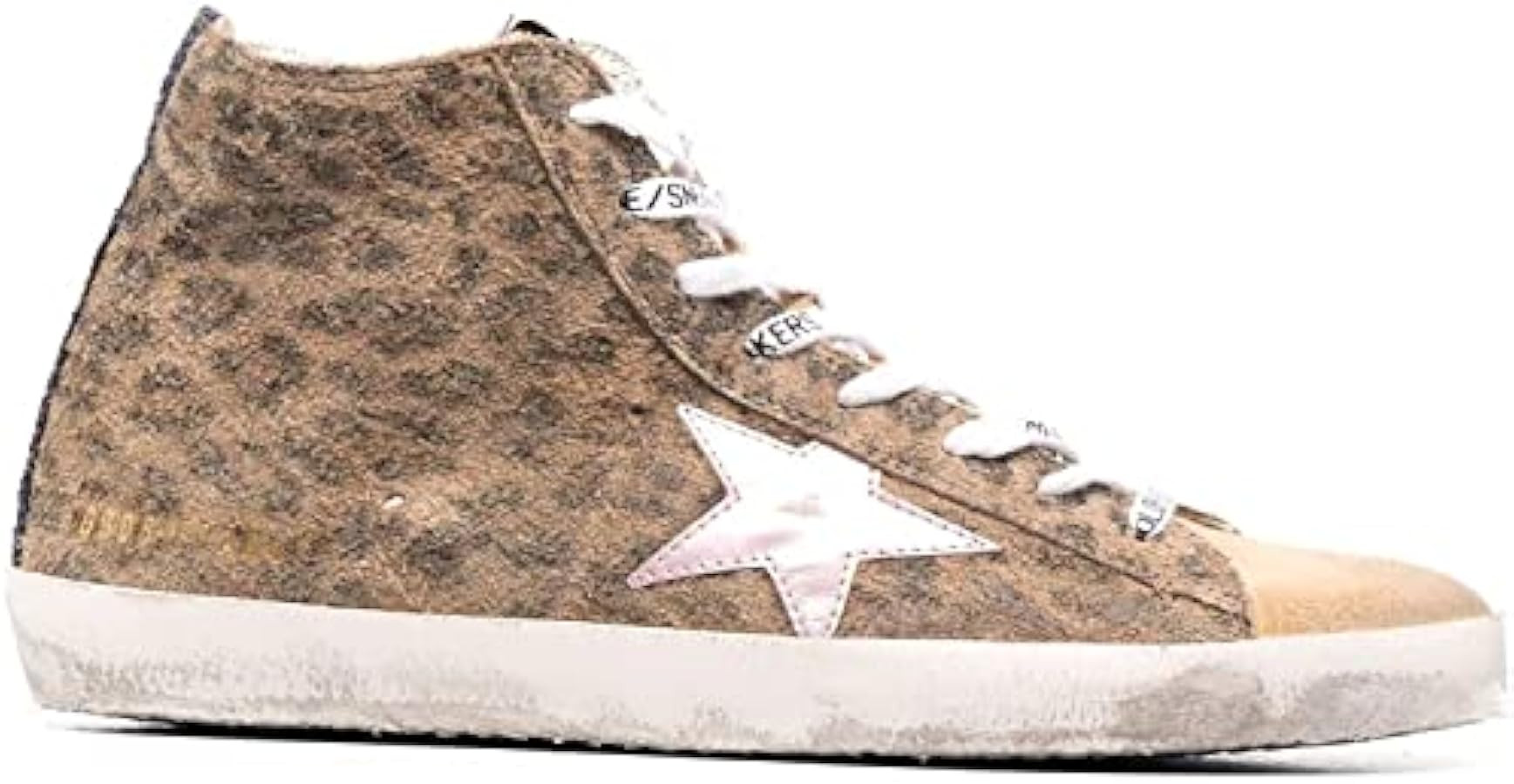 Golden Goose Francy Leopard Print Suede Upper Suede Toe Laminated Star Glitter List Womens Sneake... | Amazon (US)