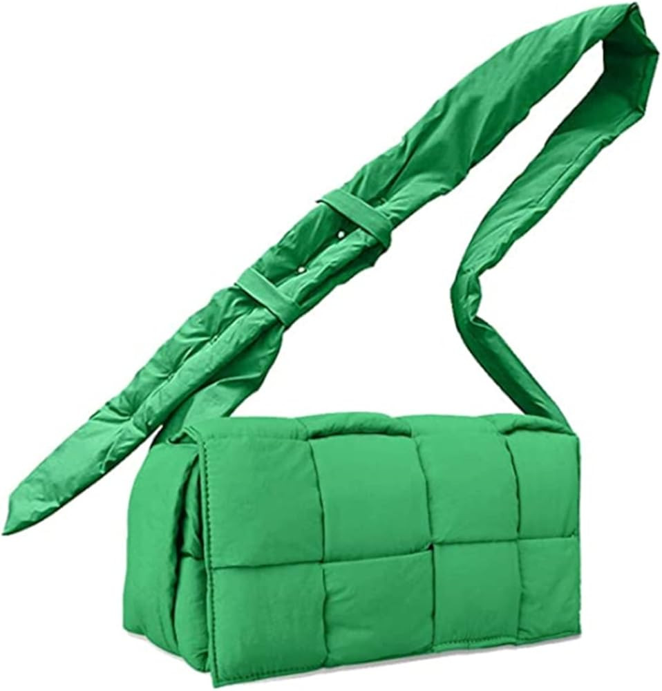 GEILLGI Women Cotton Padded Cassette Crossbody Bag Puffer Woven Shoulder Bag Y2k Trendy Purse Pur... | Amazon (US)