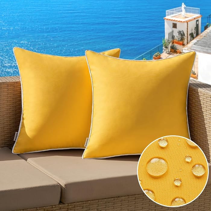MIULEE Pack of 2 Outdoor Waterproof Pillow Covers Decorative Farmhouse Spring Throw Pillow Covers... | Amazon (US)