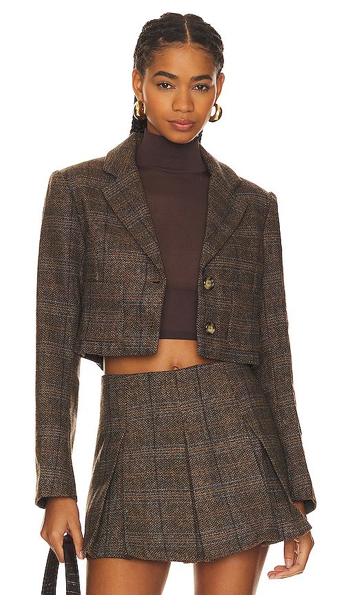 Siarah Jacket in Brown & Blue Multi | Revolve Clothing (Global)