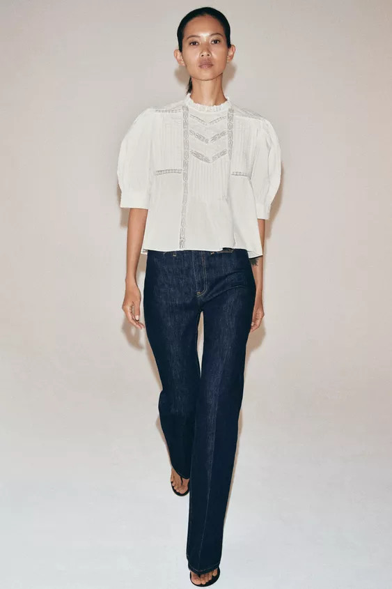 ZW COLLECTION EMBROIDERED SHIRT | Zara UK