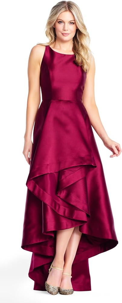 Adrianna Papell Womens Mikado High-Low Gown | Amazon (US)