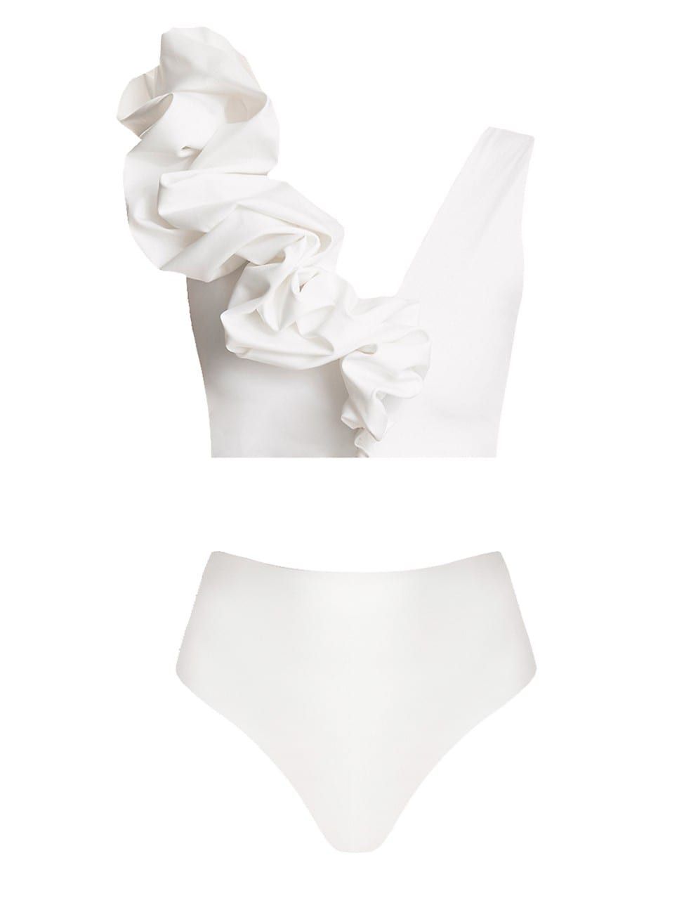 Rosa Ruffle Bikini Set | White Bikini | Bride Swimsuit | White Swimsuit | Bachelorette Swimsuit #LTK | Saks Fifth Avenue