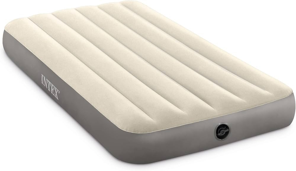Intex 64101E Dura-Beam Standard Single-High Air Mattress: Fiber-Tech – Twin Size – 10in Bed H... | Amazon (US)
