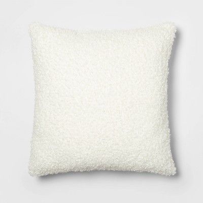 Euro Boucle Decorative Throw Pillow Cream - Threshold&#8482; | Target