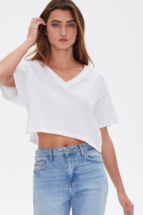 Drop-Sleeve Cropped Tee | Forever 21 (US)