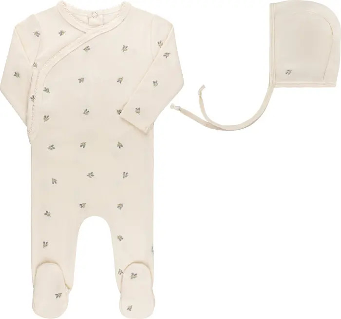Embroidered Collection - Footie + Bonnet | Nordstrom