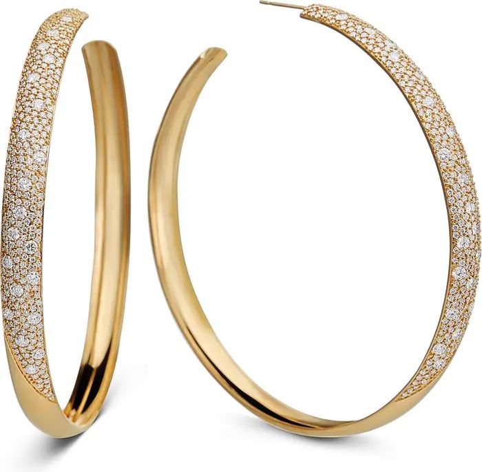 Lana Jewelry Flawless Curve Diamond Hoop Earrings | Nordstrom | Nordstrom