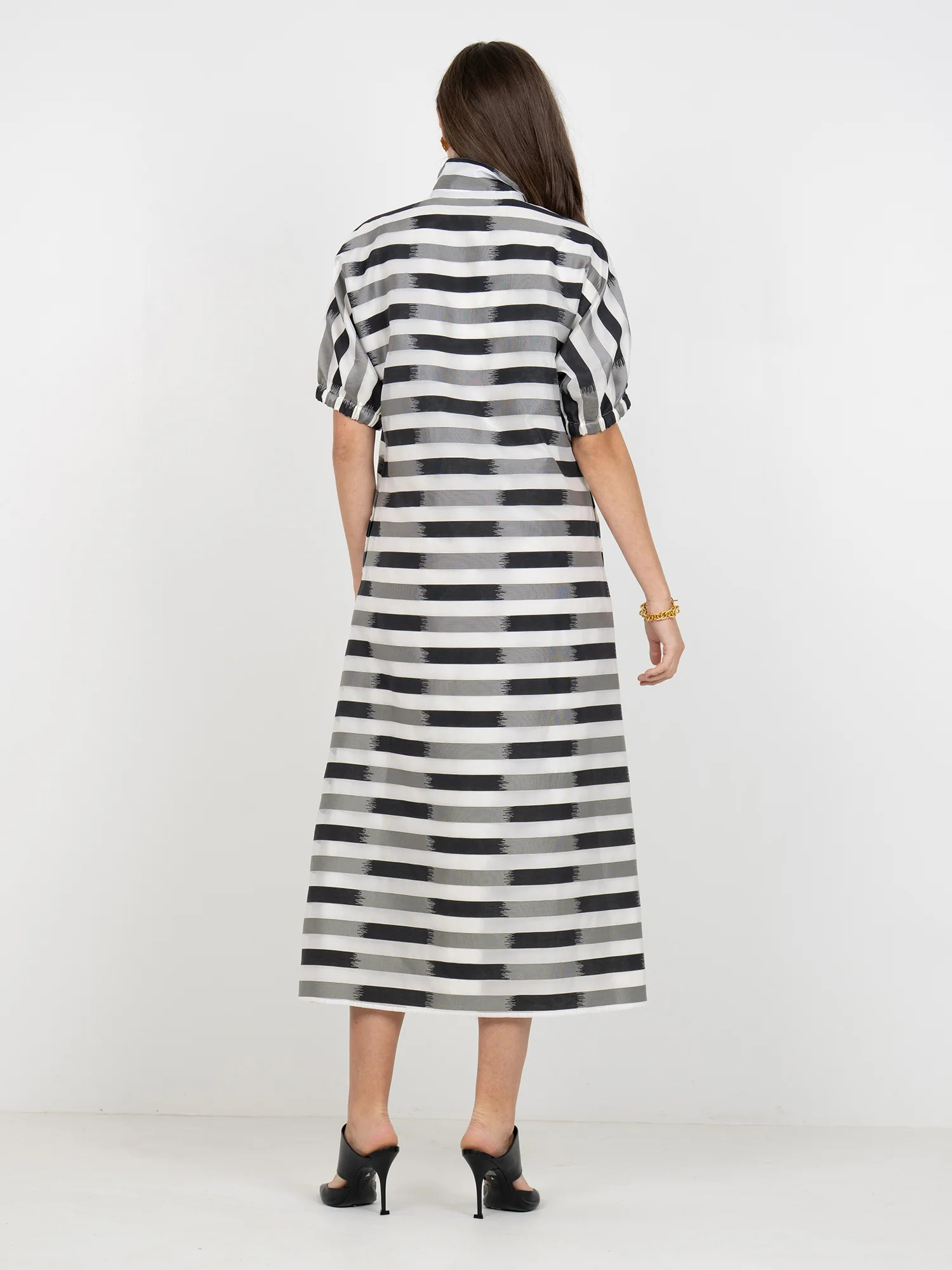 Poppy Maxi in Truffle Stripe | Emily McCarthy