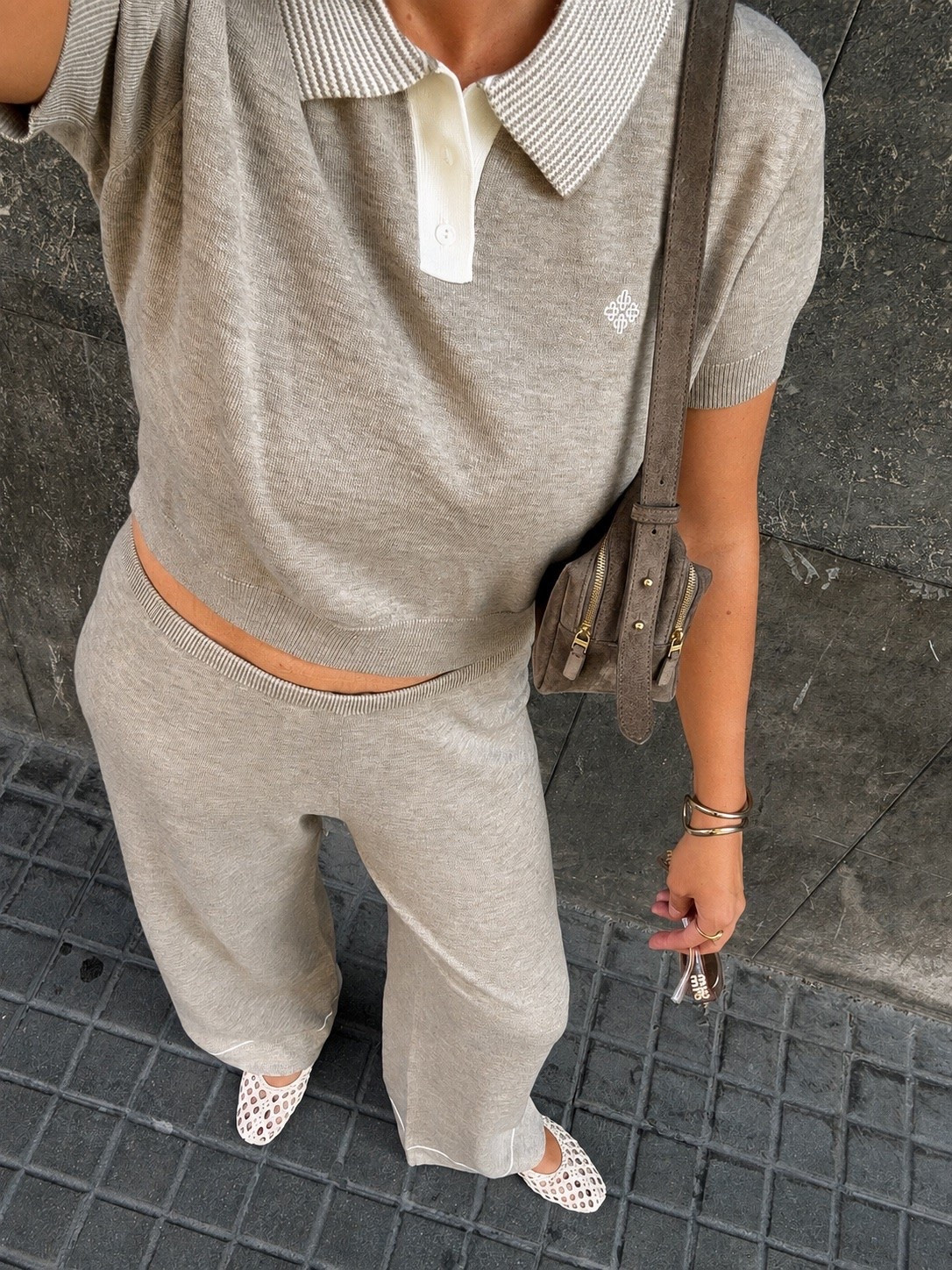 THE COUTURE CLUB KNIT SET NOW ON SALE🍂 autumn uniform transitional polo top logo emblem suede shoulder bag ballet flats crochet fashion elevated capsule wardrobe basics women city breaks airport outfit

#LTKstyletip #LTKautumn