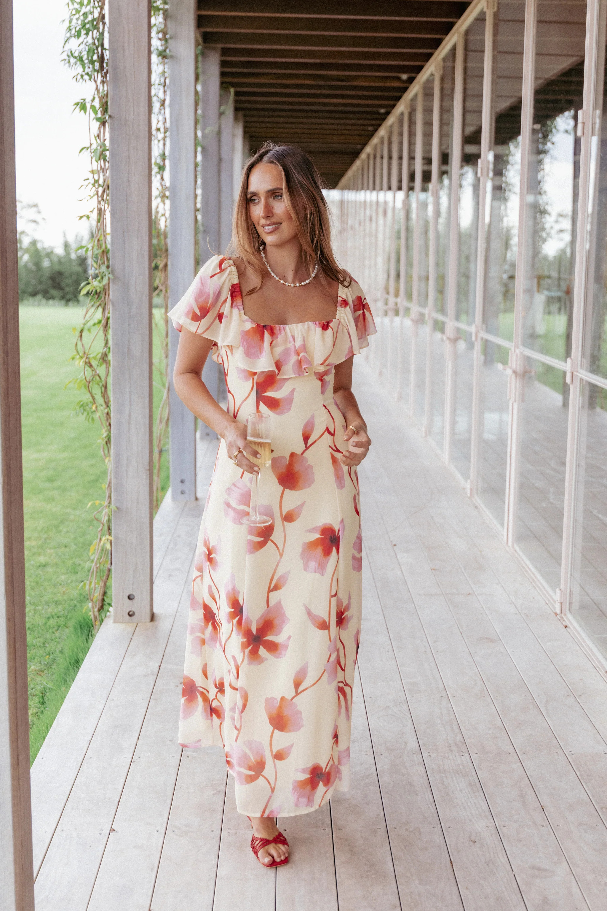 Kamie Maxi Dress - Pink Floral | Petal & Pup (US)