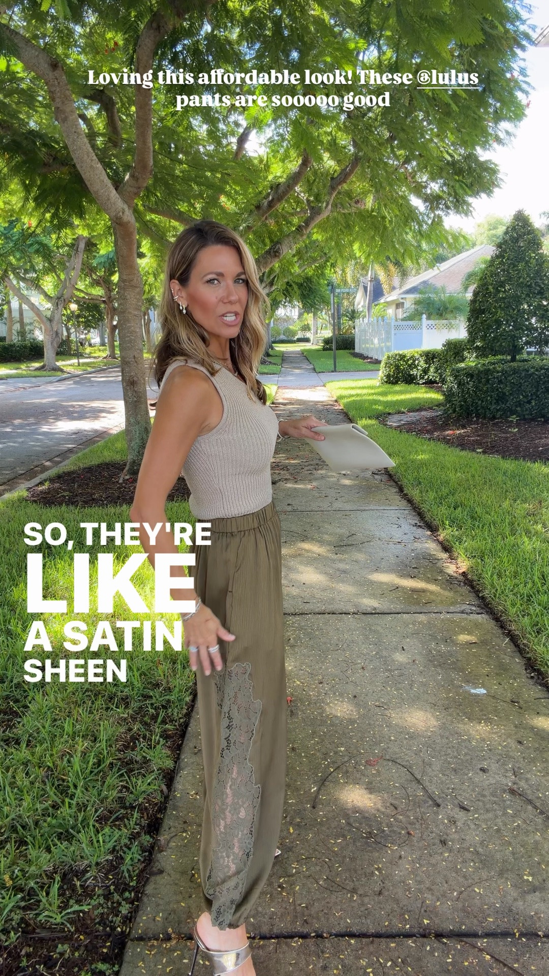 How fun are these satin and lace pants!?! Look runs tts

#LTKdayinmylife #LTKSeasonal #LTKOver40