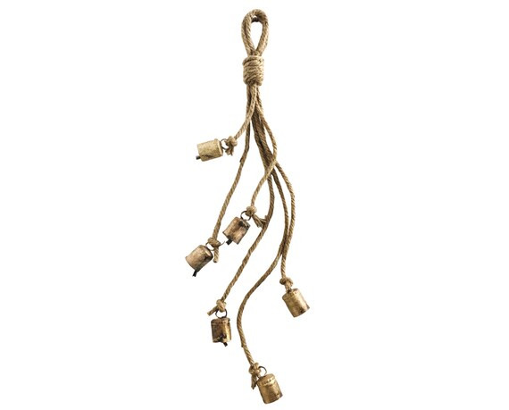 Vintage Handmade Brass Bell Hanging | Rustic Christmas Decoration | Cow Bells Holiday Decor | Etsy (CAD)