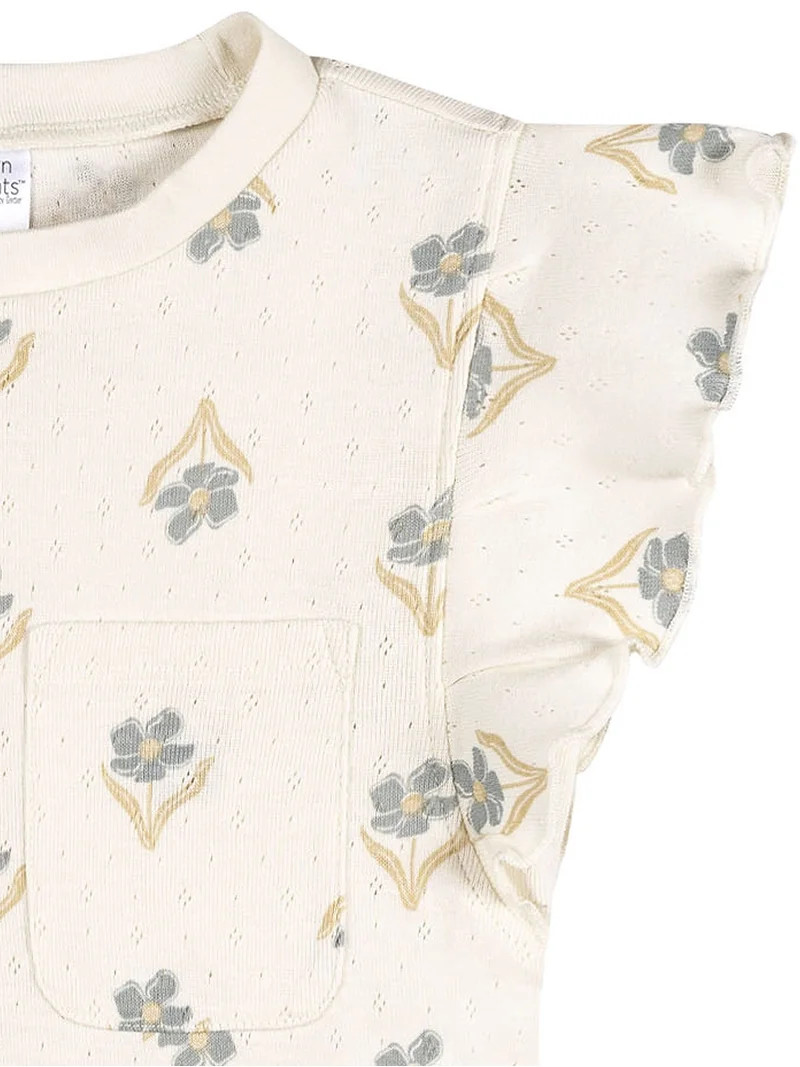 Modern Moments by Gerber Toddler Girl Organic Top and Short Set, Sizes 12 Months - 5T | Walmart (US)