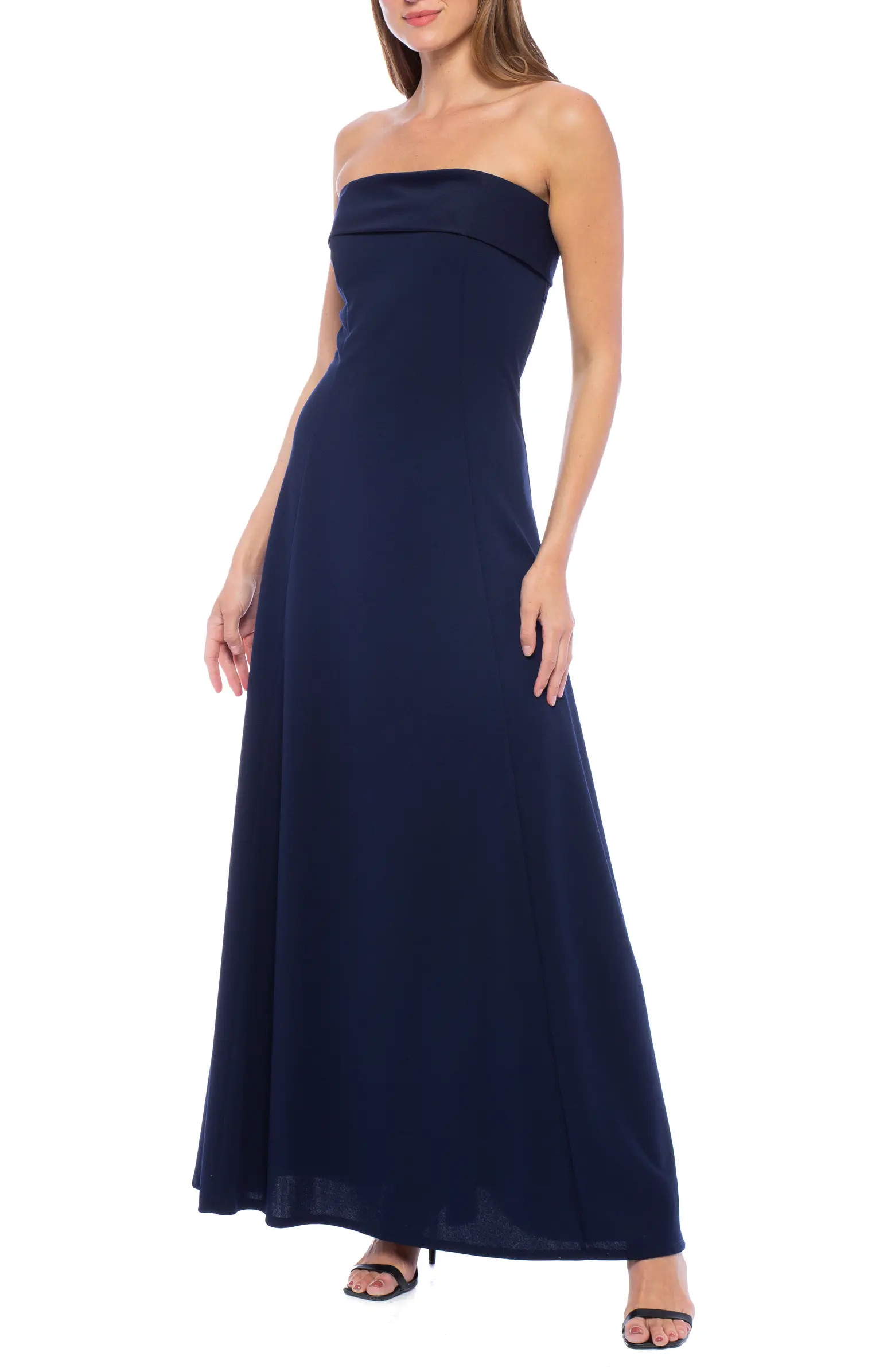 Scuba Strapless Evening Gown | Nordstrom Rack
