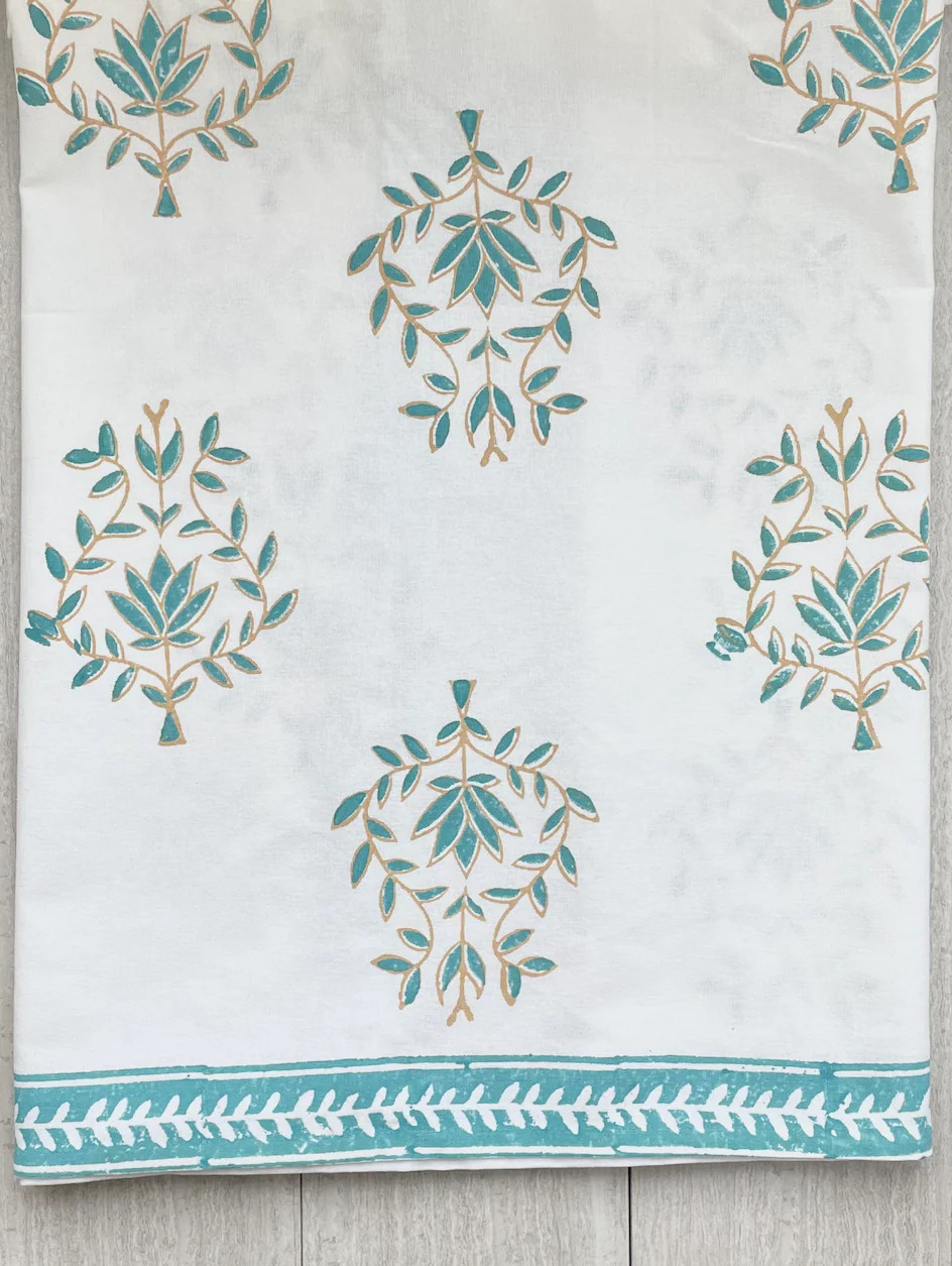 Tablecloth - Lotus (Large), Saltwater & Neutral by Mended | Support HerStory