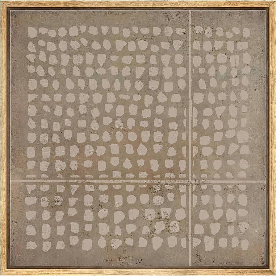 SIGNWIN Framed Canvas Print Wall Art Geometric Grunge Minimal Dot Pattern Abstract Shapes Illustr... | Amazon (US)