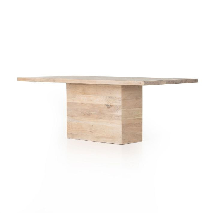 Block Base Rectangular Dining Table (82") | West Elm (US)